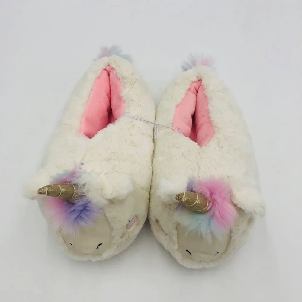 Brand New Cat & Jack Magical Unicorn Plushy‎ Slippers For Girls Size 4/5